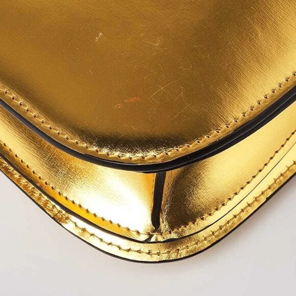 Celine Gold Smooth Leather Medium Box Bag - Picture 5 of 12